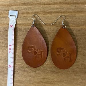 SHSU Leather Earrings